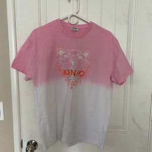 Kenzo embroidery pink and white T-shirt